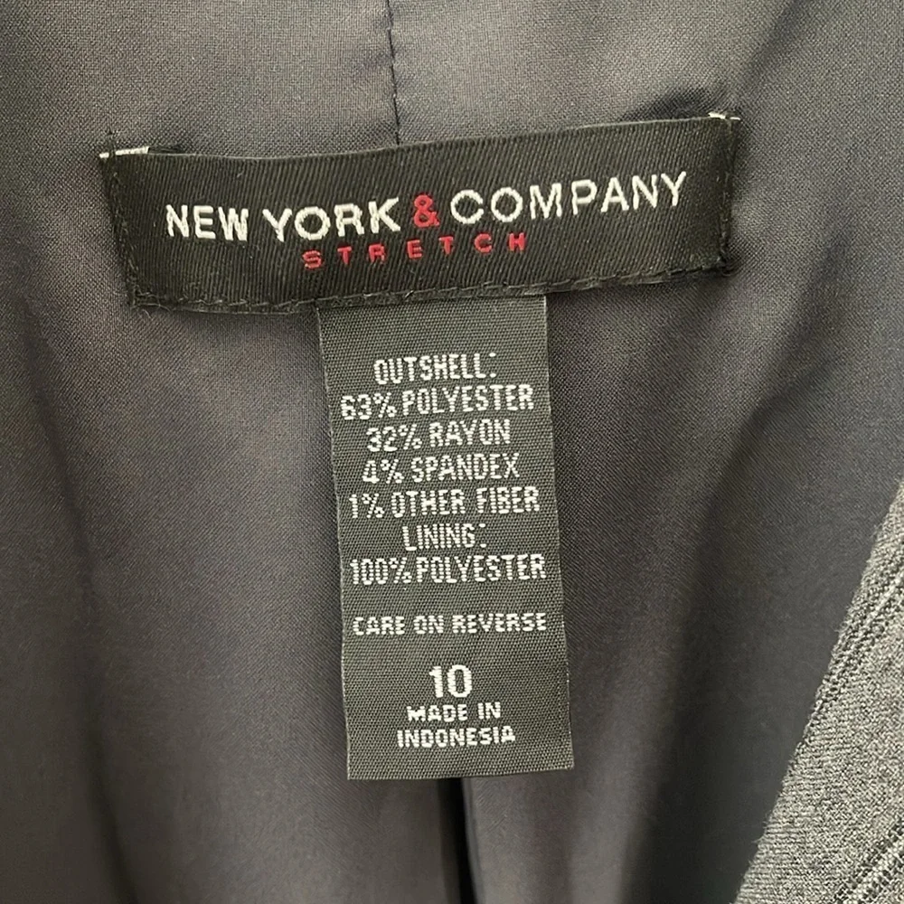 ❤️ NEW YORK & COMPANY Men's Black Pinstripe Blazer Sizd 10
